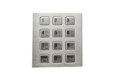 Il supporto del pannello della tastiera del metallo di simbolo di USB Braille con 4 x 3 chiavi/metallo punteggia