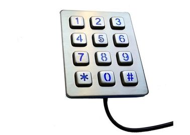 Piccola mini tastiera numerica impermeabile del metallo 3 x 4 con la matrice/cavo di USB